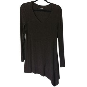 Eileen Fisher Super Soft Asymmetrical Hem Long Sleeve Stretchy Shirt Size Small